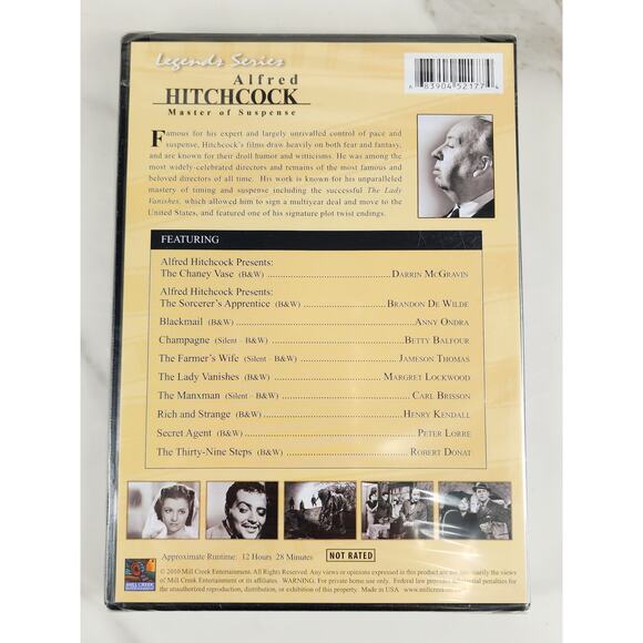 Alfred Hitchcock DVD New Sealed 2 Disc 10 Movie Classics Master Of Suspense 2010 - Picture 4 of 11